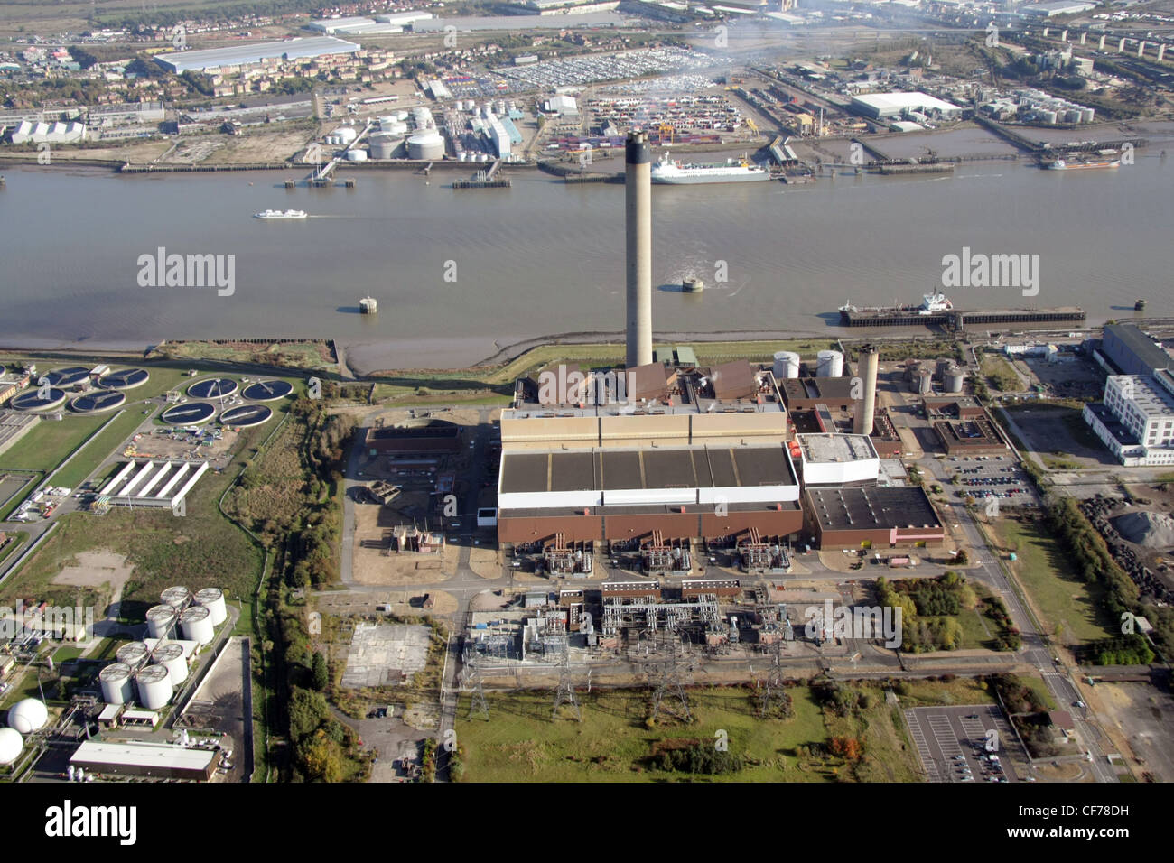 Aerial view of Dartford Power Station, Kent Stock Photo 43800893 Alamy