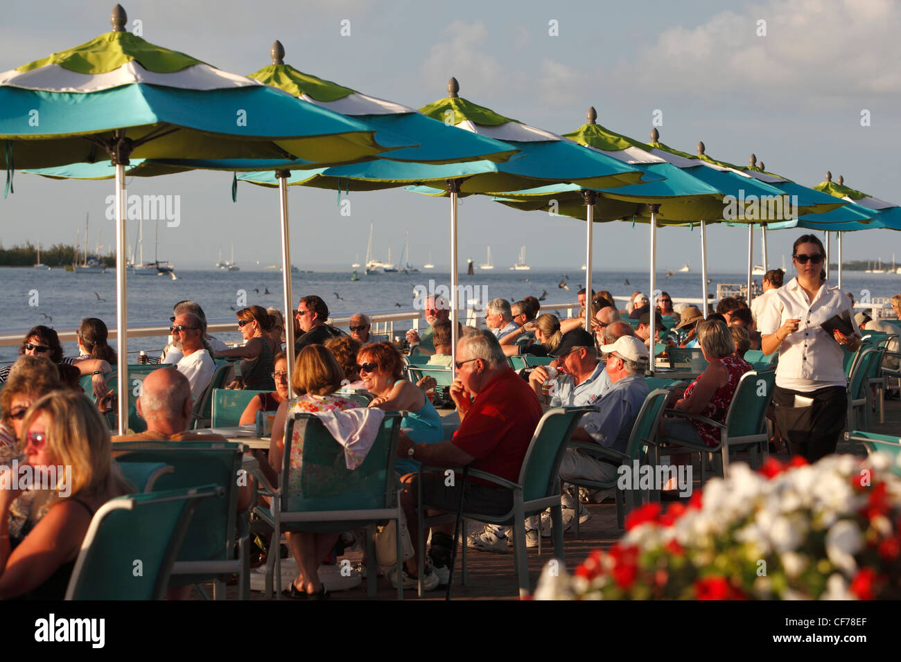 Outdoor dining on the waterfront, Mallory Square, Key West, Florida