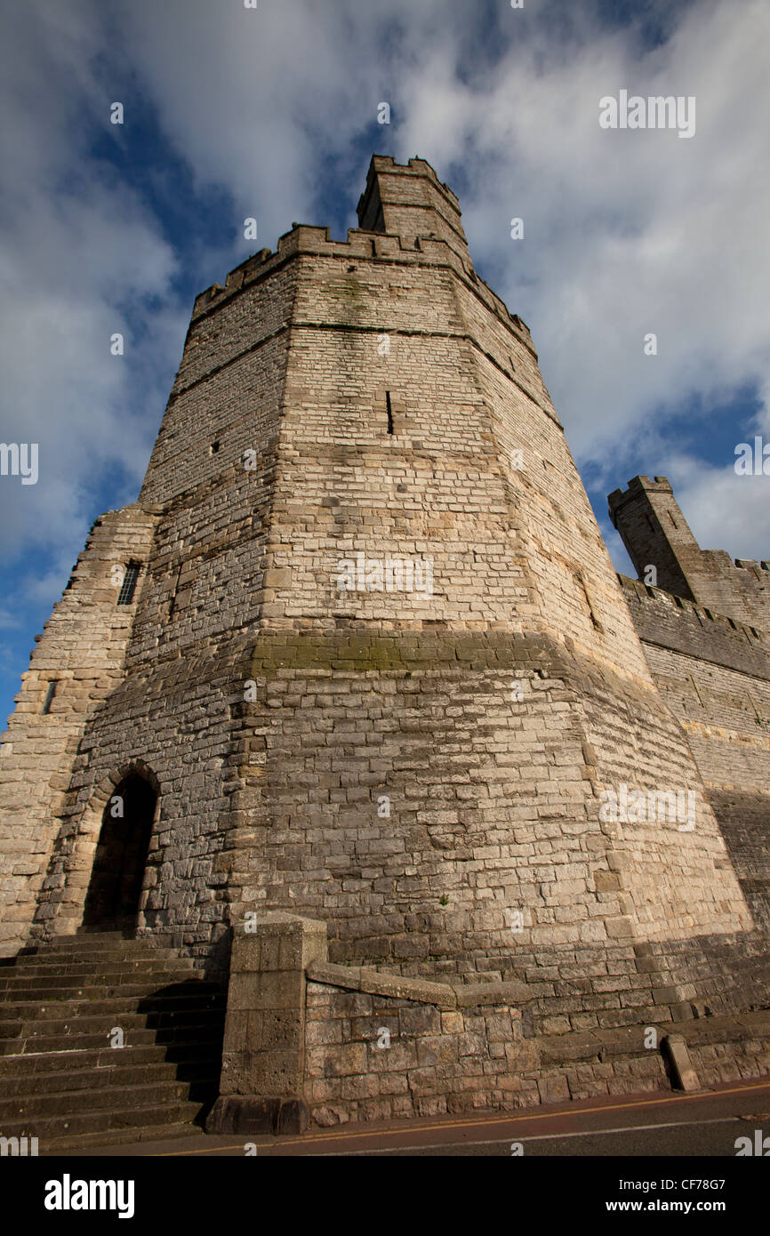 Town Of Caernarfon Wales Close Up Low Angled View Of The Historic Town Of Caernarfon Wales Close Up Low Angled View Of The Historic