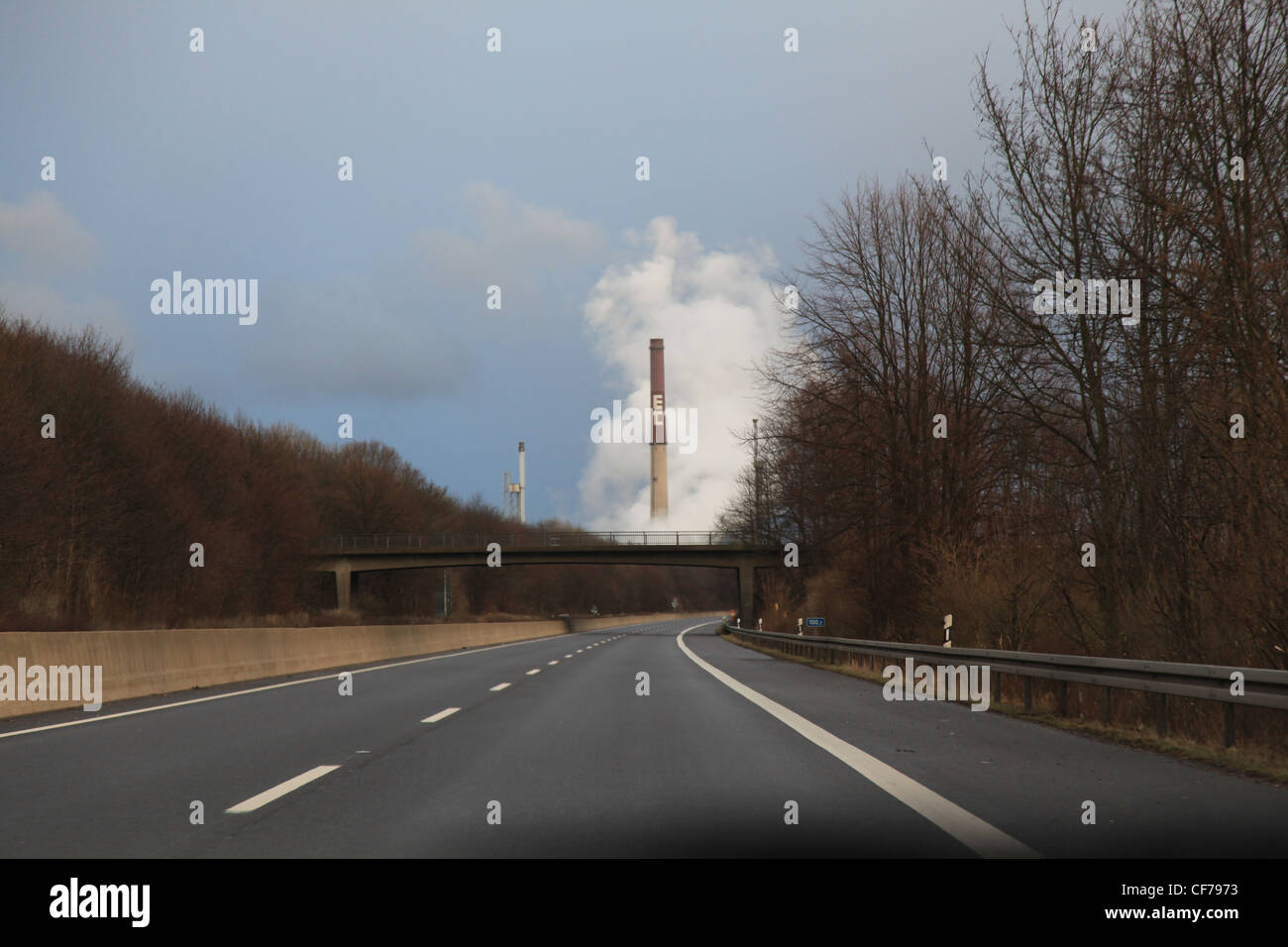 German Highway, Deutsche Autobahn Stock Photo