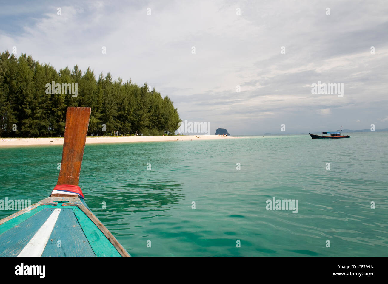 Bow of a Traditional Long Tail Boat, Koh Bulon, Thailand Stock Photo
