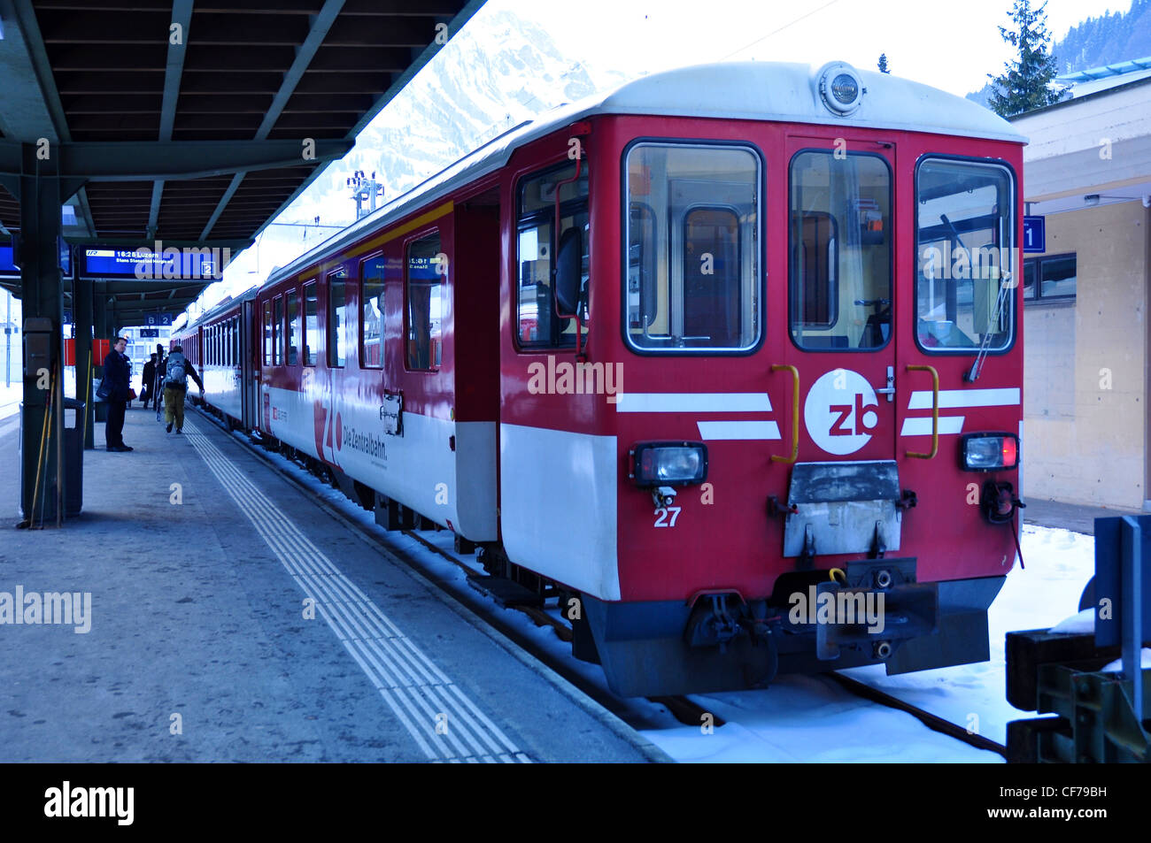 railway station in titlis of Luzern, Switzerland Stock Photo
