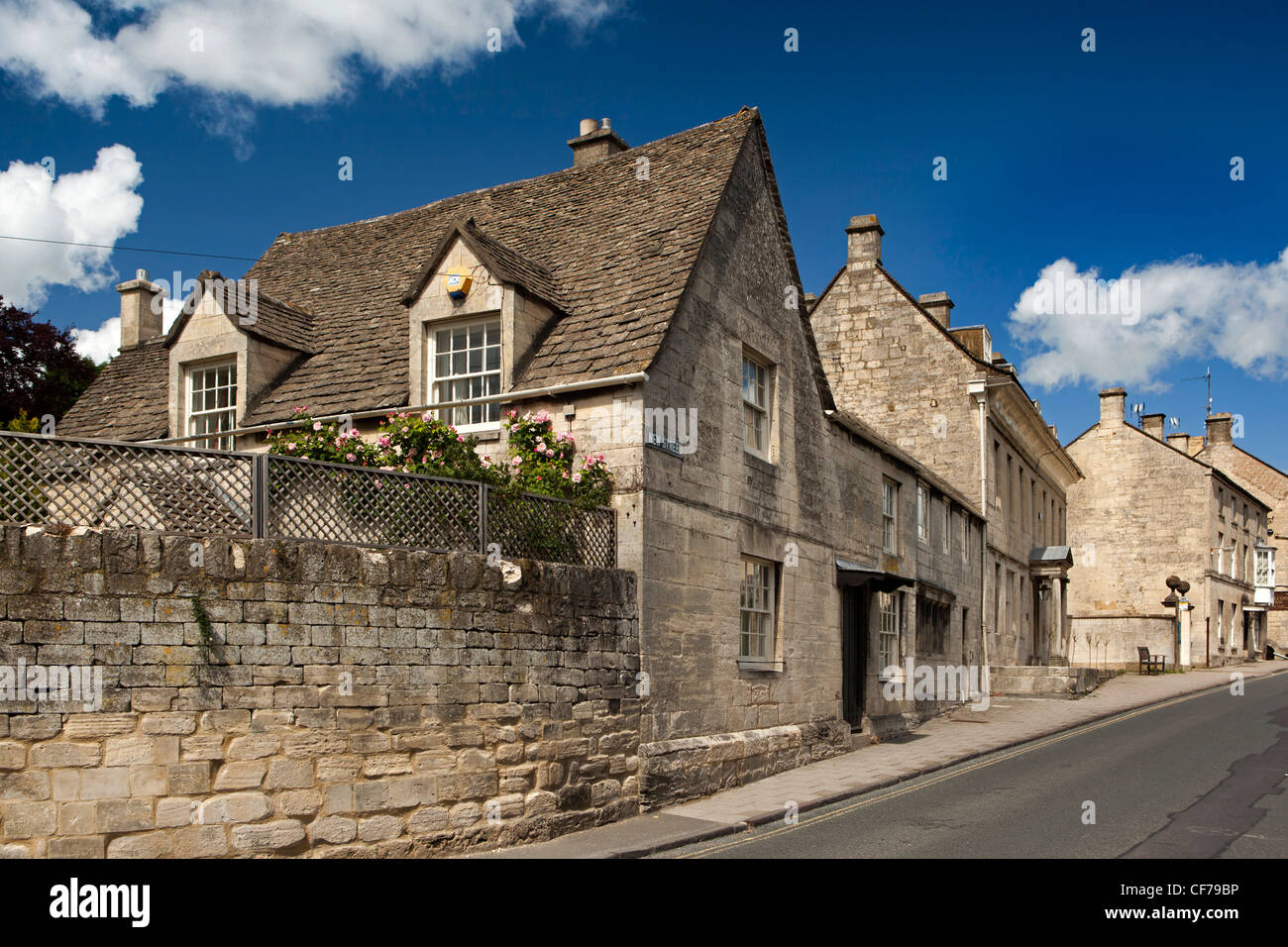 UK, Gloucestershire, Stroud, Painswick New Street, Cotswold stone houses Stock Photo