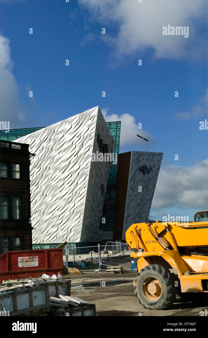 Titanic Belfast® visitor center,Titanic Building, Ship design building , Aluminum cladding, Belfast regeneration Stock Photo