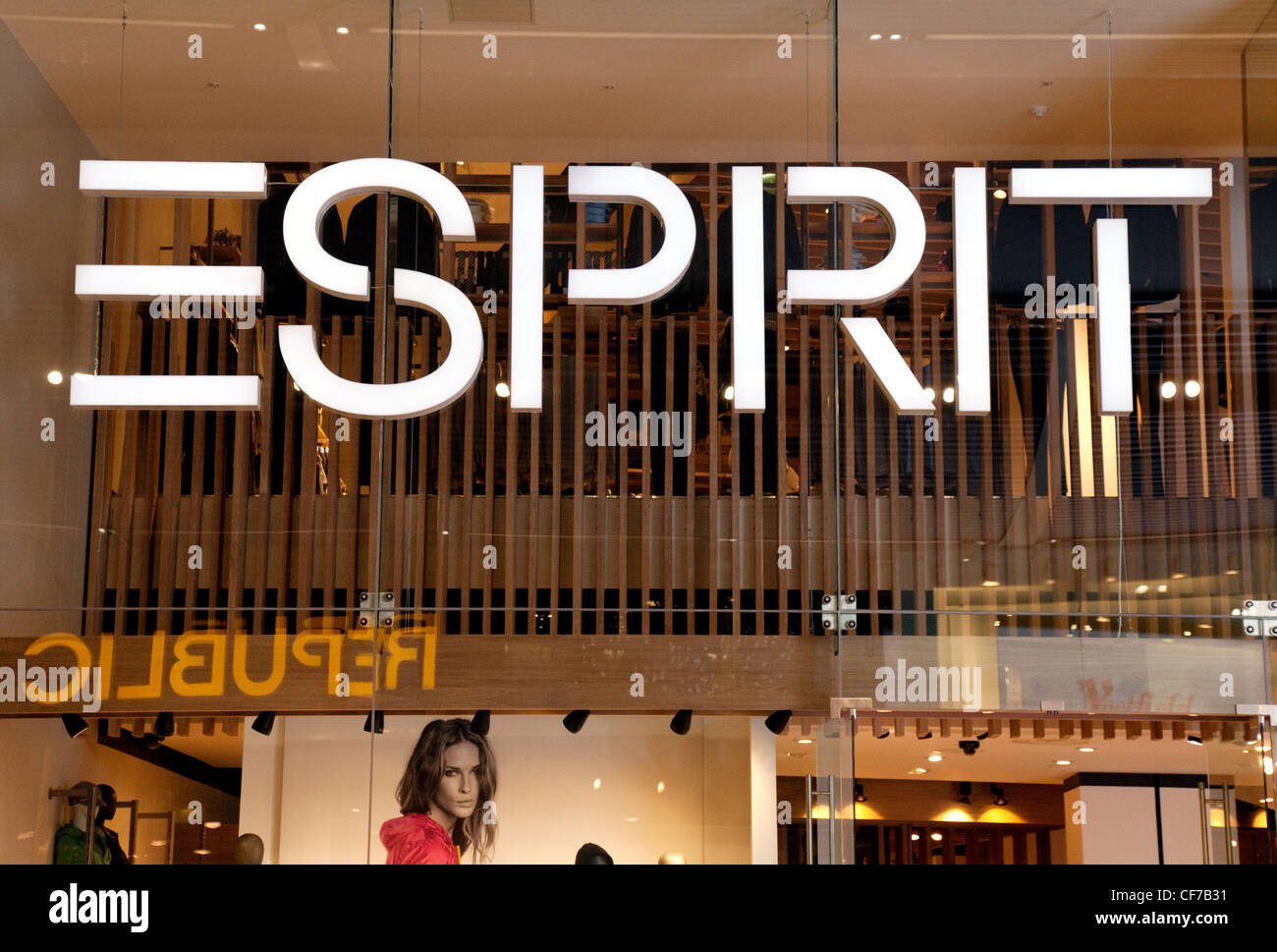 The Esprit fashion store sign, Westfield shopping centre Stratford London UK  Stock Photo - Alamy