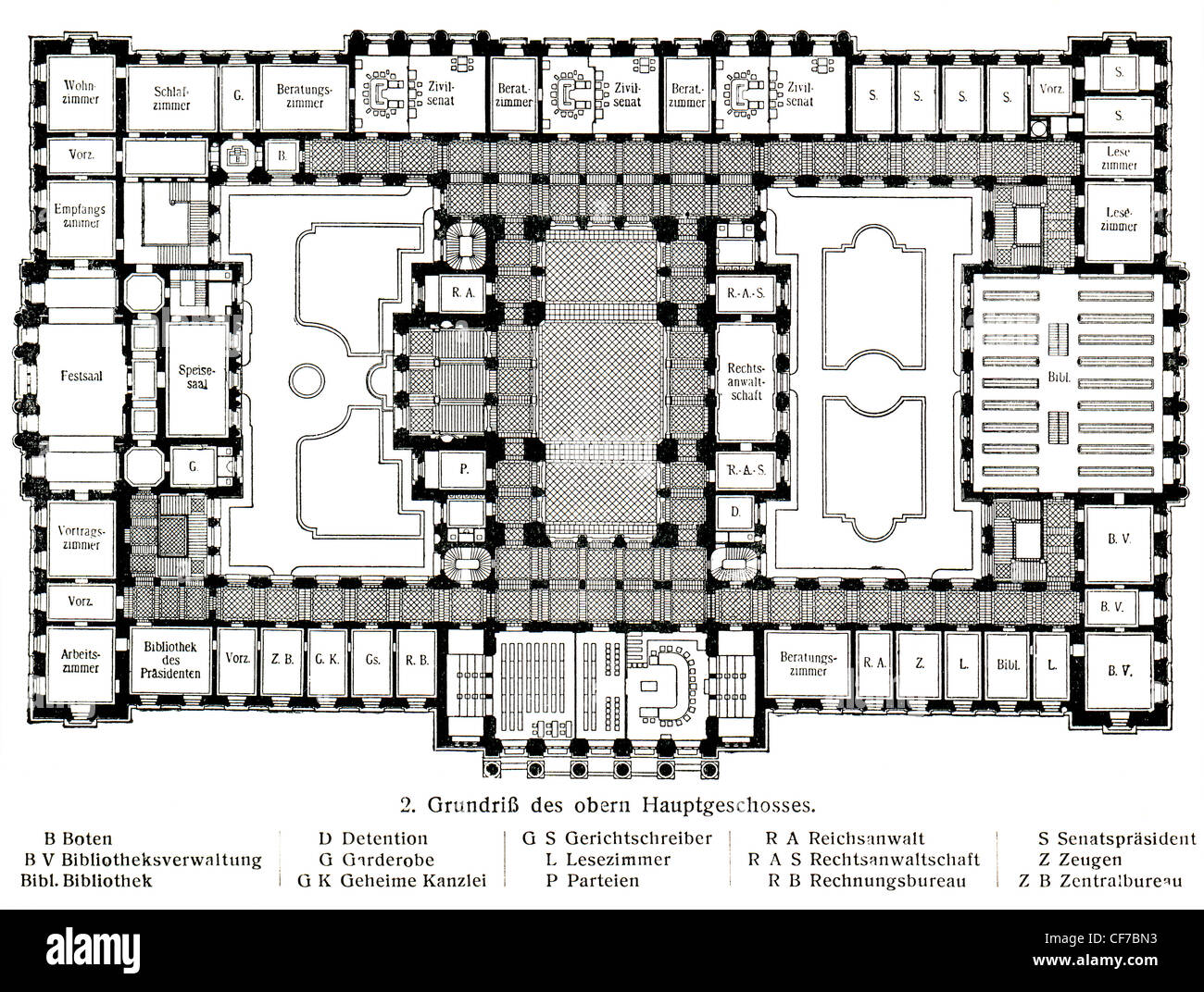 A schematic layout of the building of the Supreme Court in