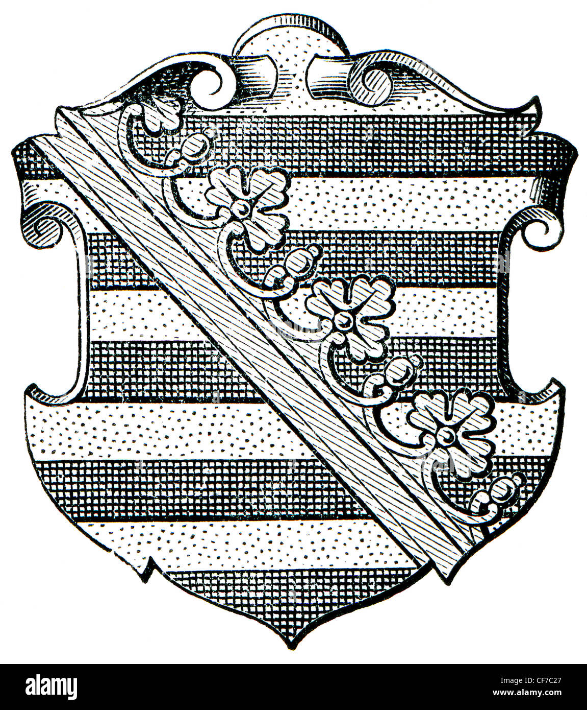 Coat of Arms of Saxony Stock Photo