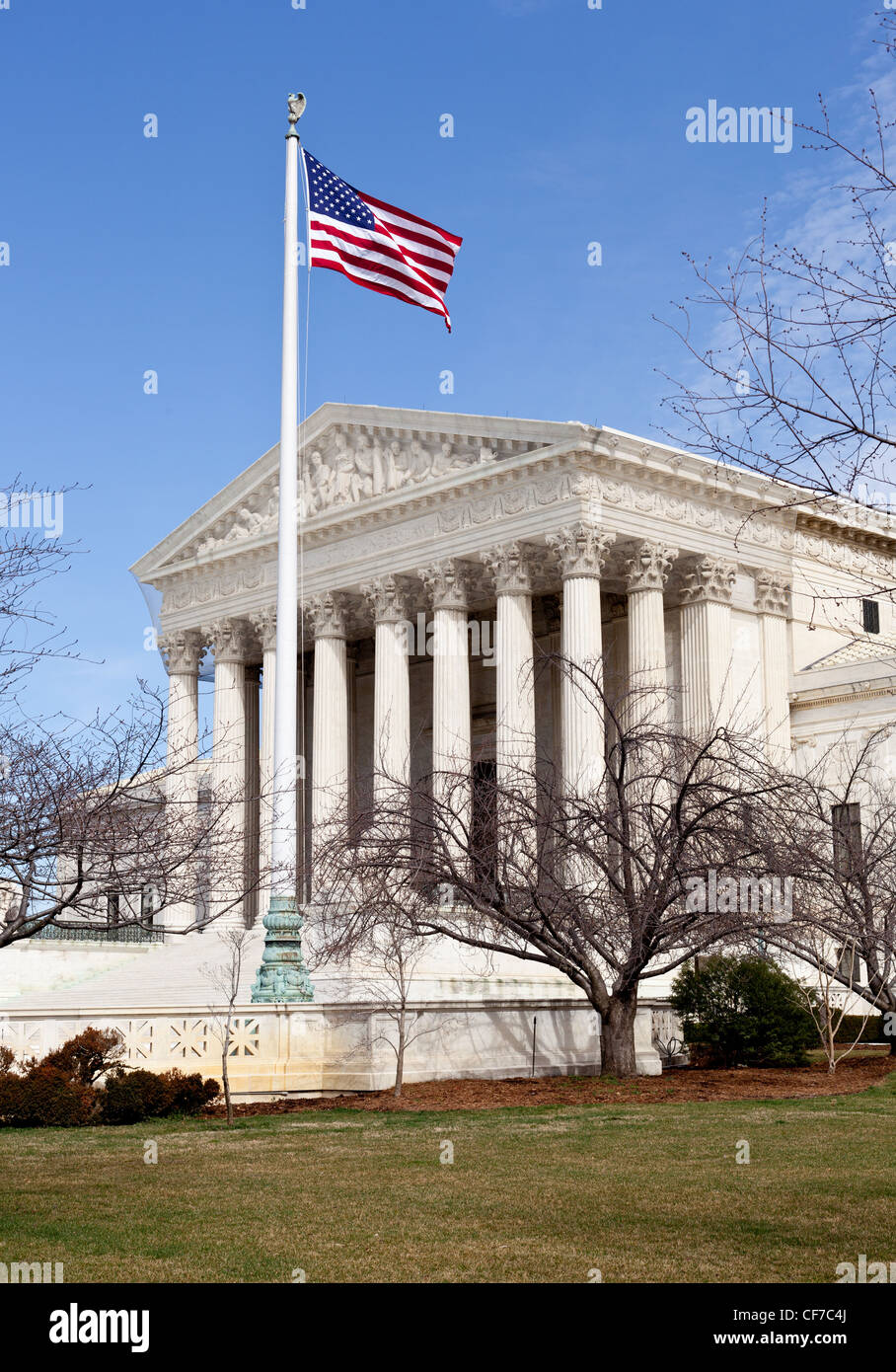 Facade of US Supreme court in Washington DC, USA Stock Photo
