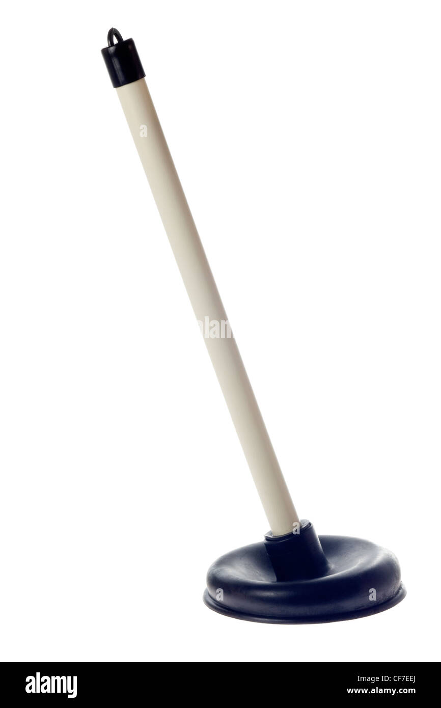 Compressed plunger isolated on white background Stock Photo