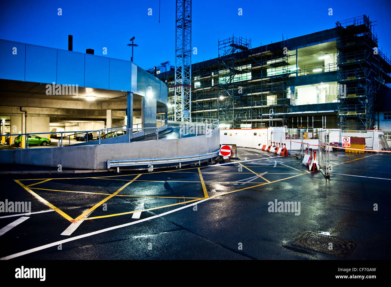 Building the extension to Bronglais NHS general hospital, Aberystwyth