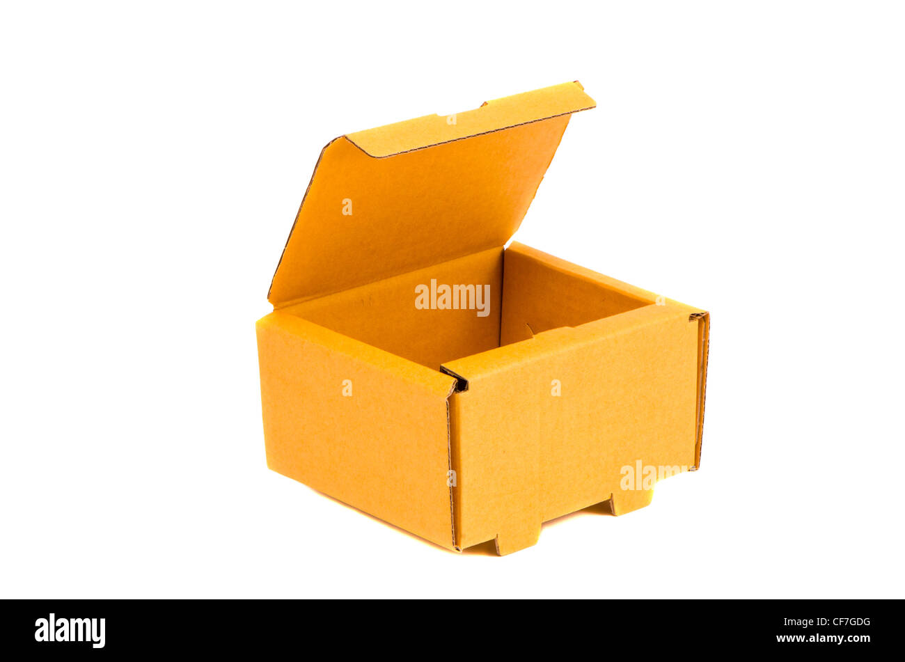 isolated on white open and empty cardboard box Stock Photo - Alamy