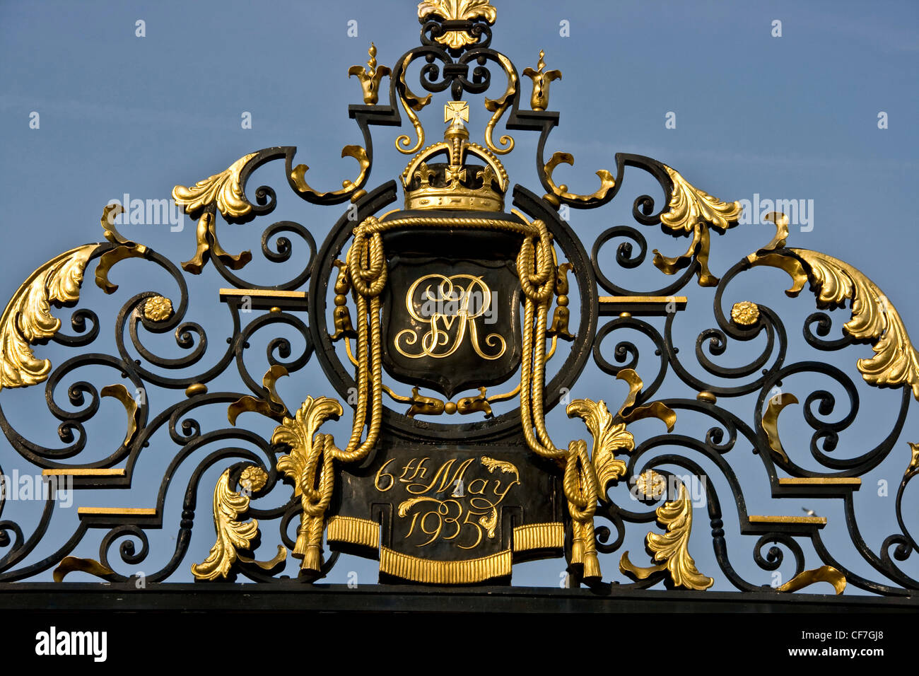 Grade ii listed Jubilee Gates entrance to Queen Mary's Gardens Regent's Park London England Europe Stock Photo
