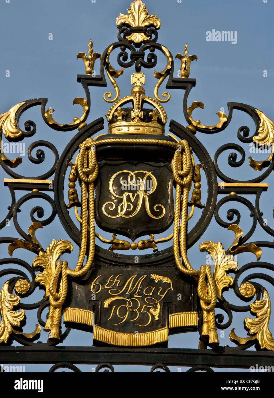 Grade 2 listed Jubilee Gates entrance to Queen Mary's Gardens Regent's Park London England Europe Stock Photo