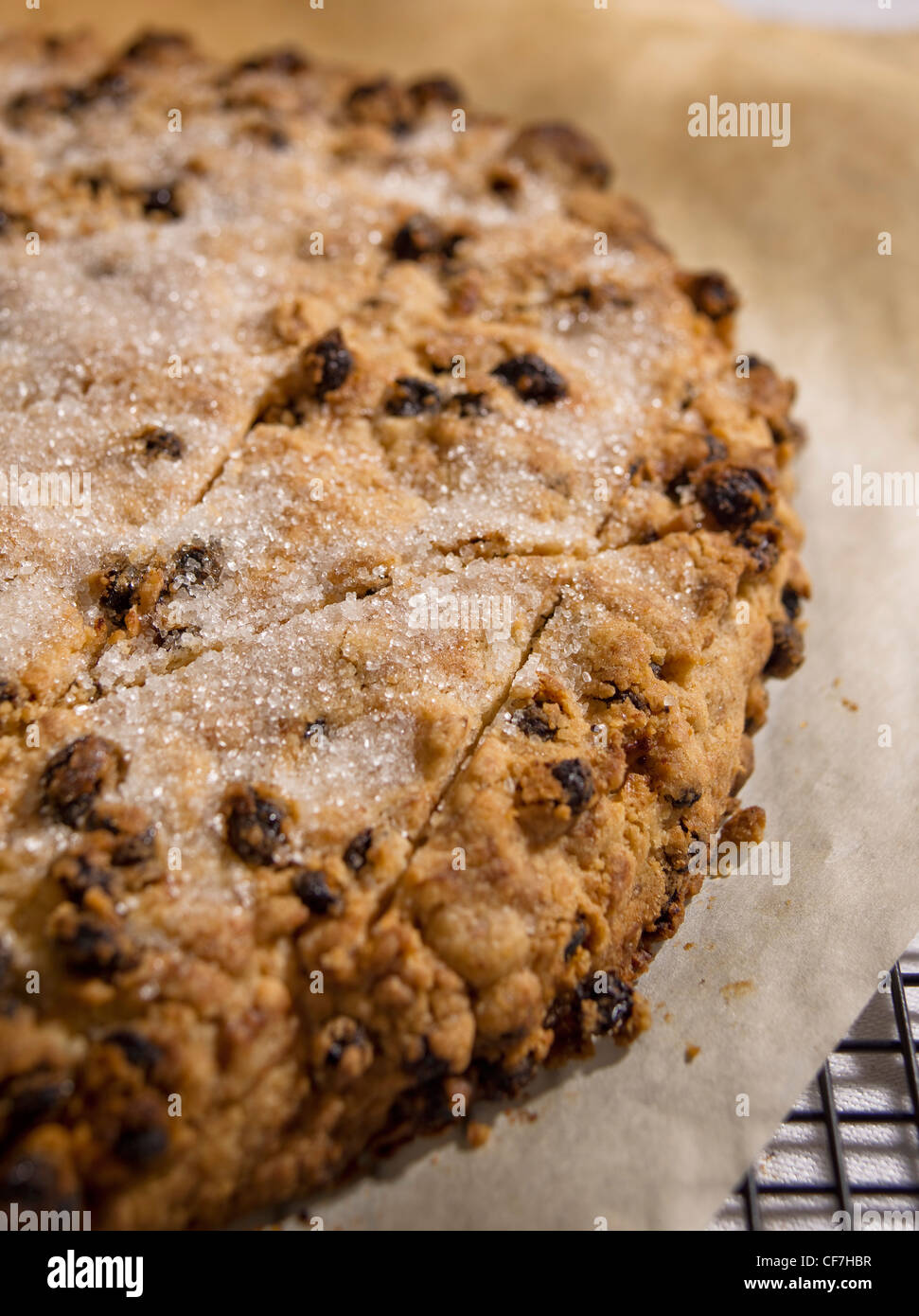 Traditional Recipes From Yorkshire Richmond Short Cake Ingredients: g butter, g currants, g flour, nutmeg, grated, g sugar, Stock Photo