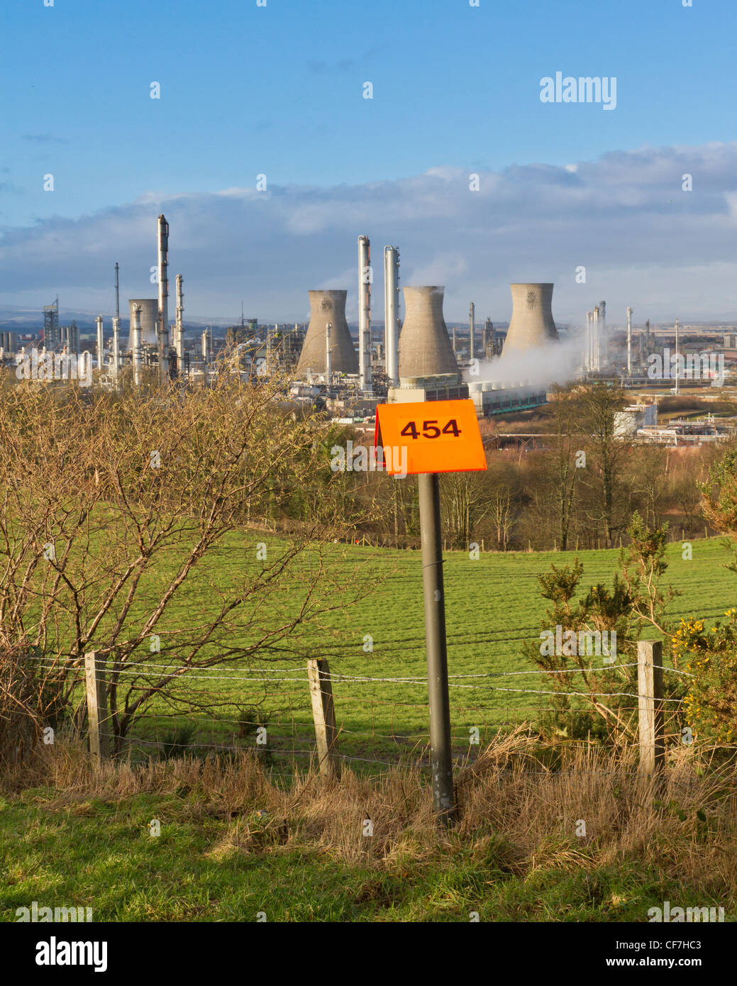 Oil Pipeline marker Stock Photo Alamy