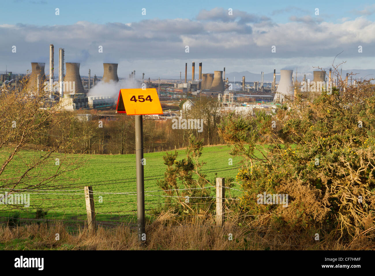 Oil Pipeline marker Stock Photo Alamy