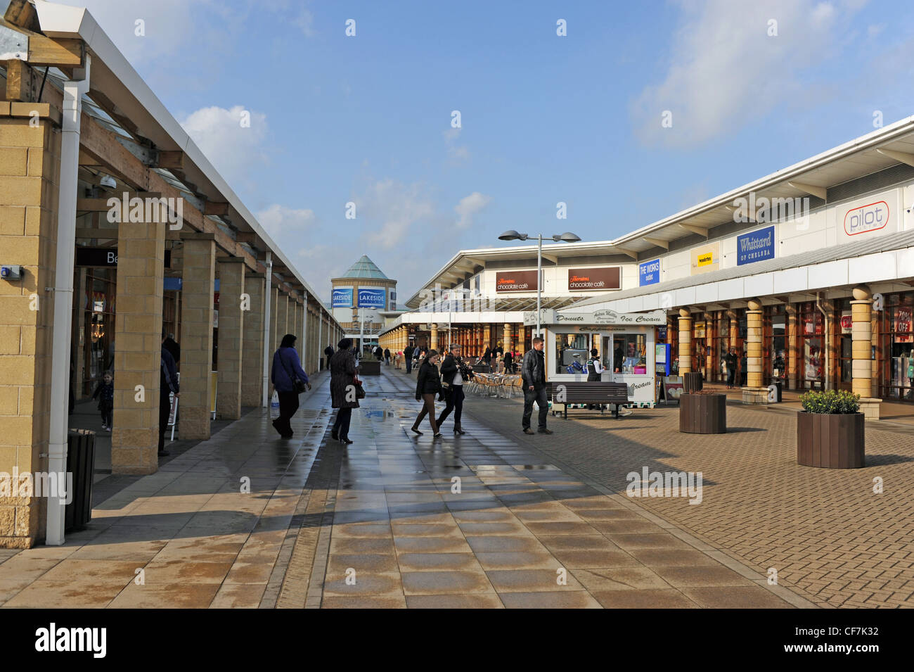 The Lakeside Village Outlet Shopping Developement in Doncaster Yorkshire UK Stock Photo
