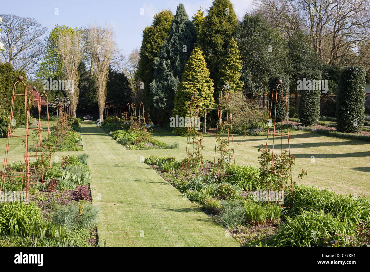 The Salutation Garden in Sandwich, Kent, England The Double Borders