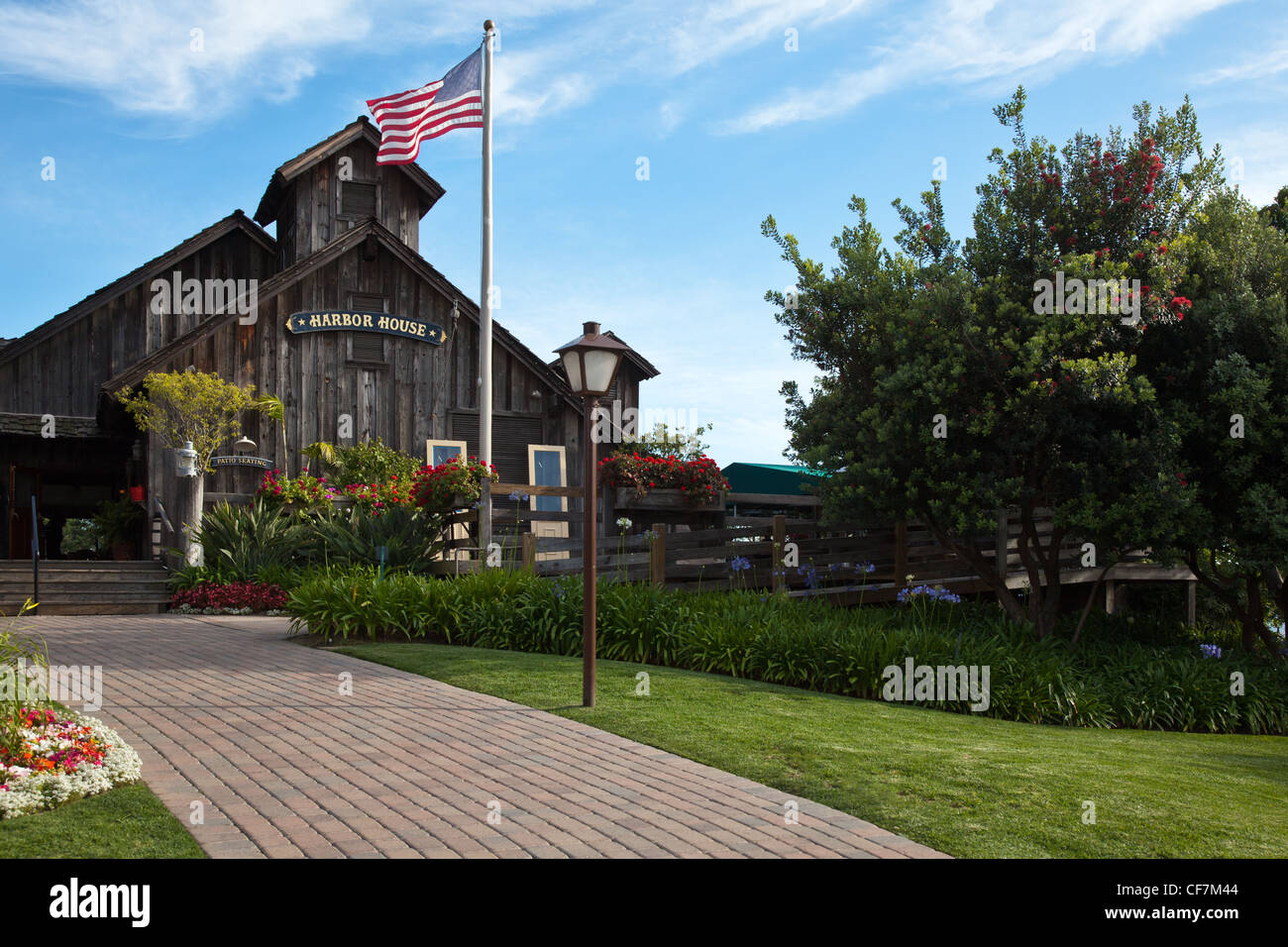 U.S.A., California, San Diego, bar restaurant in the Seaport village Stock Photo