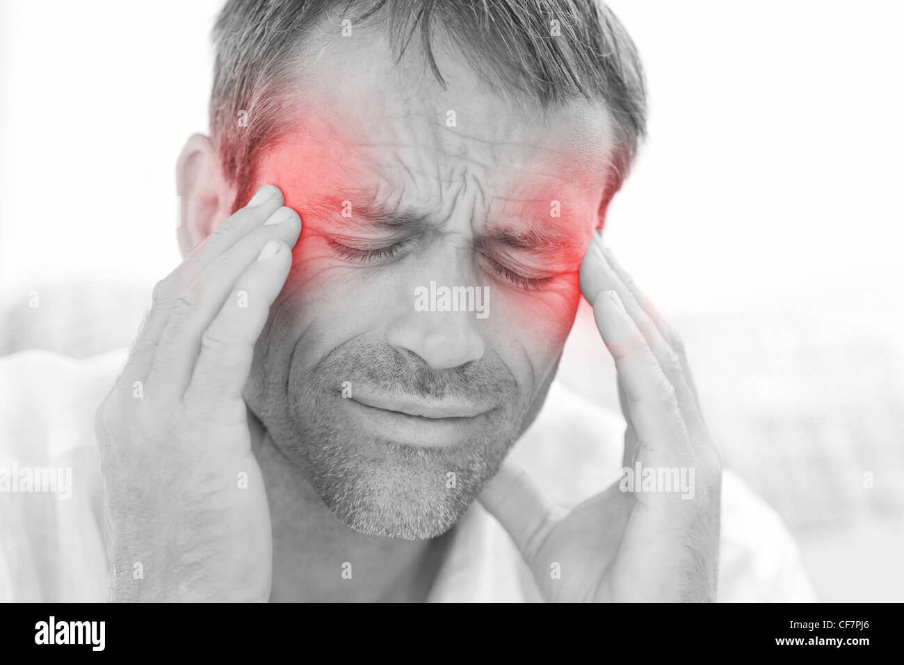 Man having a headache Stock Photo Alamy