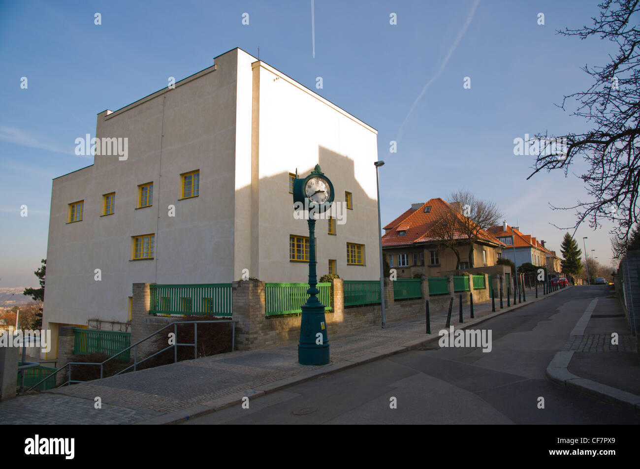Villa Müller aka Loosova vila the Loos Villa functionalist building (1930) by Adolf Loos in Stresovice district Prague Stock Photo