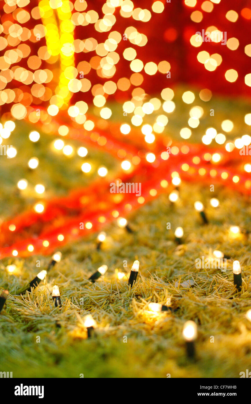 Outdoor Christmas decorations Stock Photo