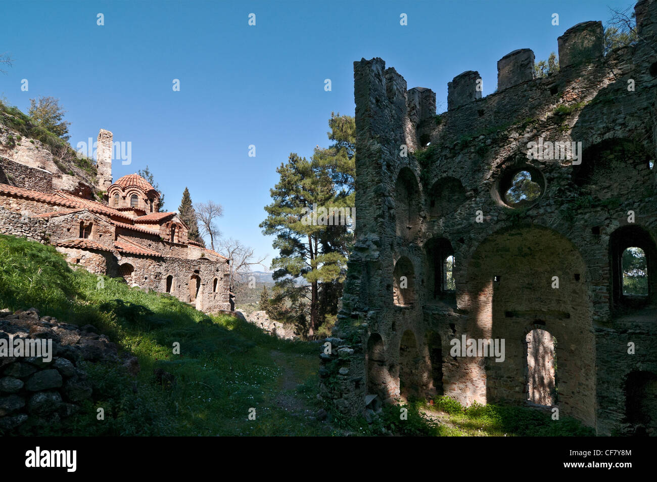 Byzantine peribleptos monastery church mystras hires stock photography