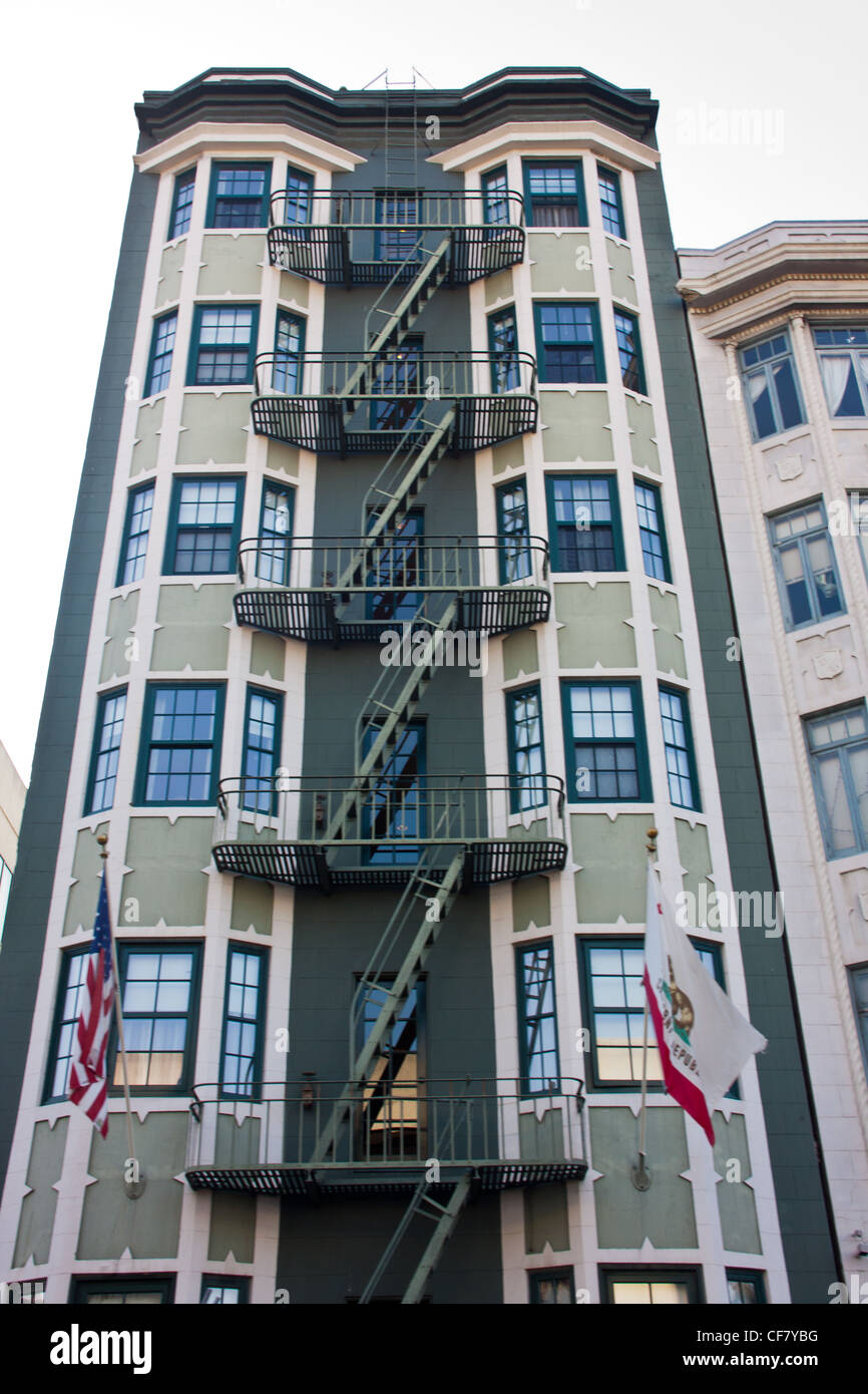apartment building in downtown san francisco,california,usa Stock Photo