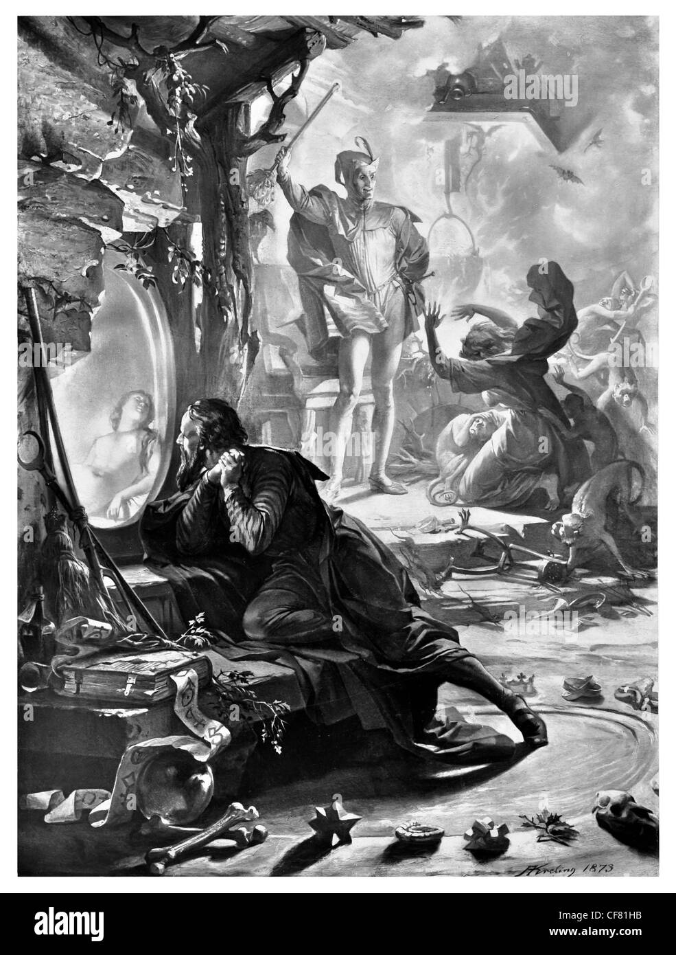 Faust Johann Wolfgang von Goethe A tragedy 1870 period costume magical