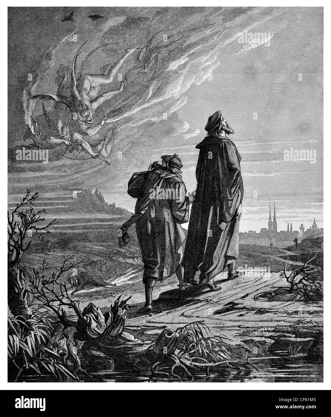 Faust Johann Wolfgang von Goethe A tragedy 1870 period costume magical