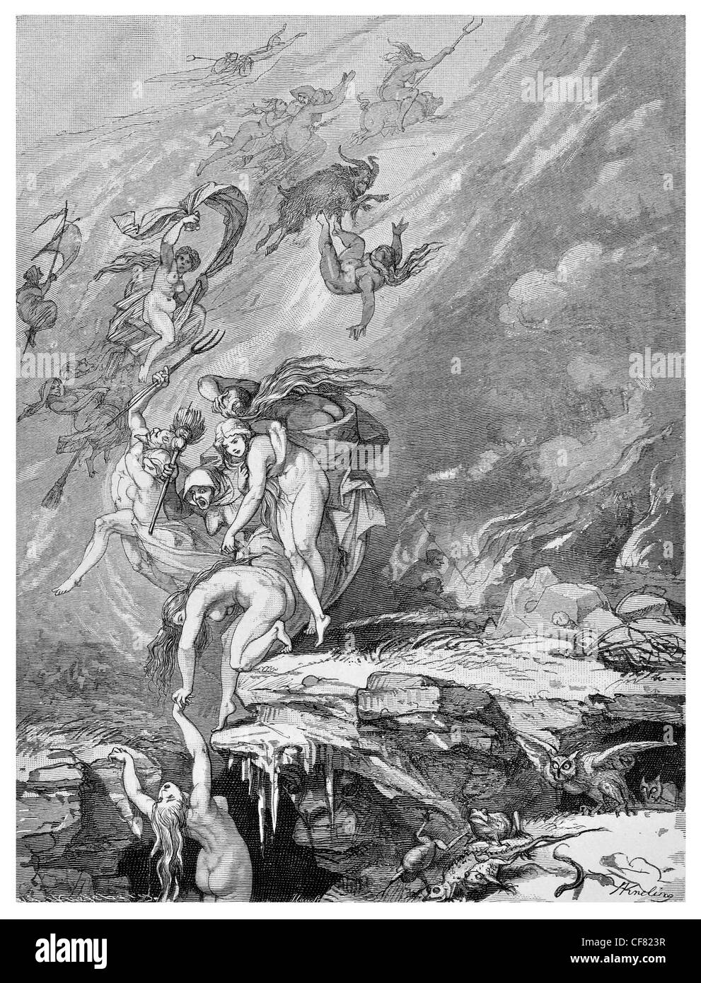 Faust Johann Wolfgang von Goethe A tragedy 1870 period costume magical