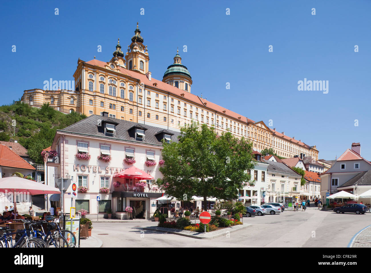 Europe, Austria, Wachau, Melk, UNESCO, UNESCO World Heritage Sites, Tourism, Travel, Holiday, Vacation Stock Photo