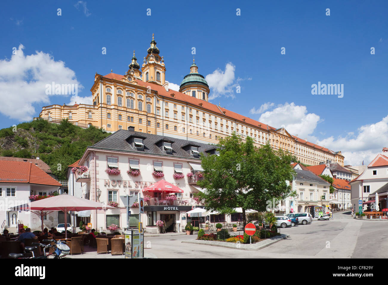 Europe, Austria, Wachau, Melk, UNESCO, UNESCO World Heritage Sites, Tourism, Travel, Holiday, Vacation Stock Photo