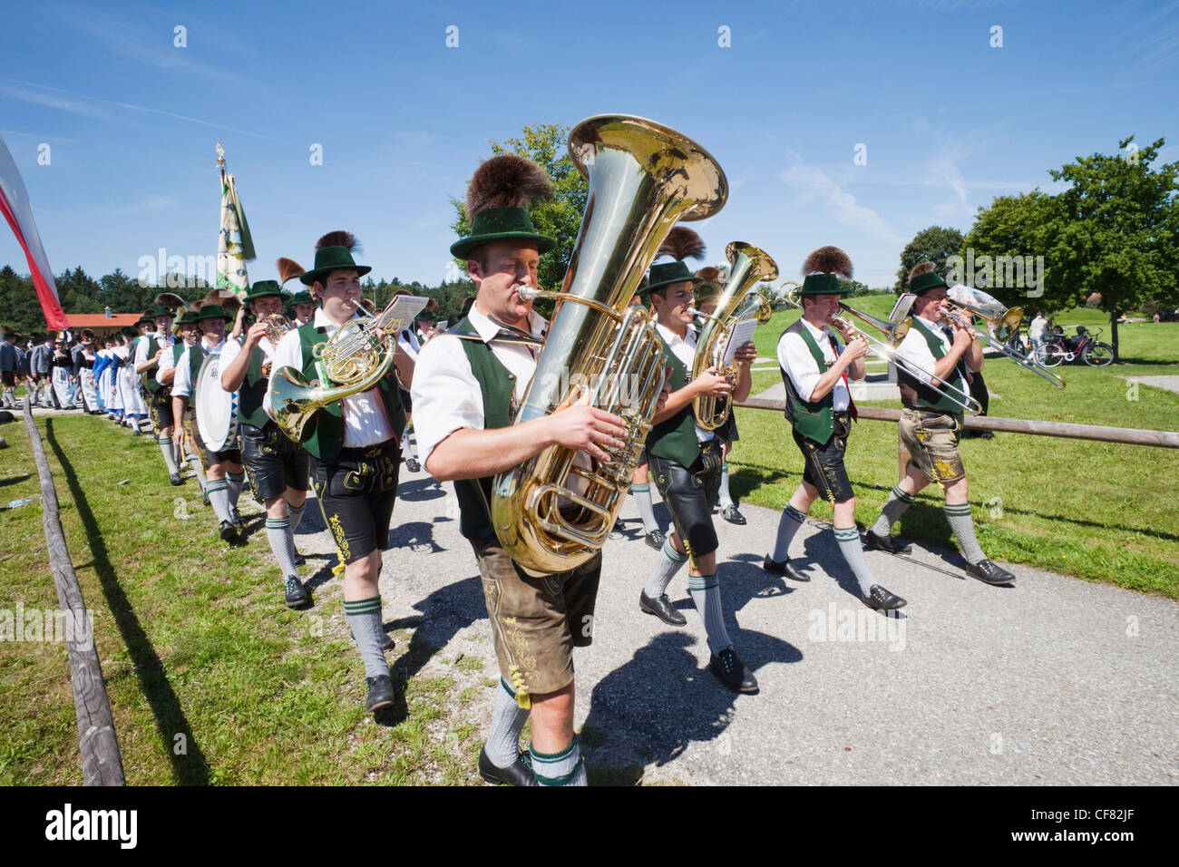 Europe, Germany, Bavaria, Burghausen, Bavarian Band, Folklore Festival ...