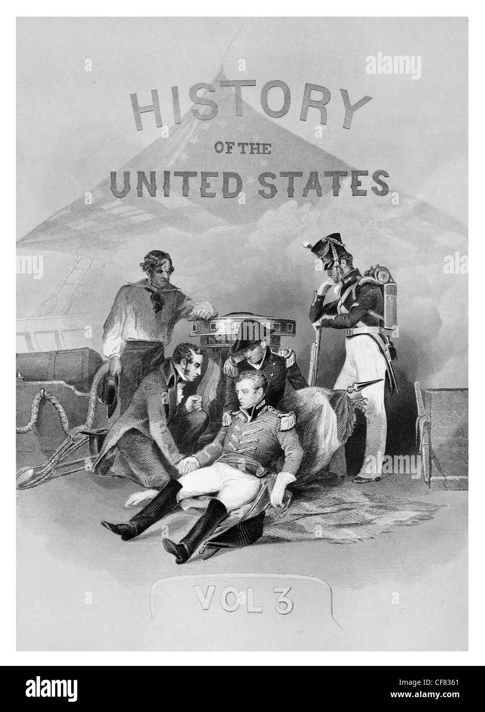 History of the United States death of general Pike Stock Photo