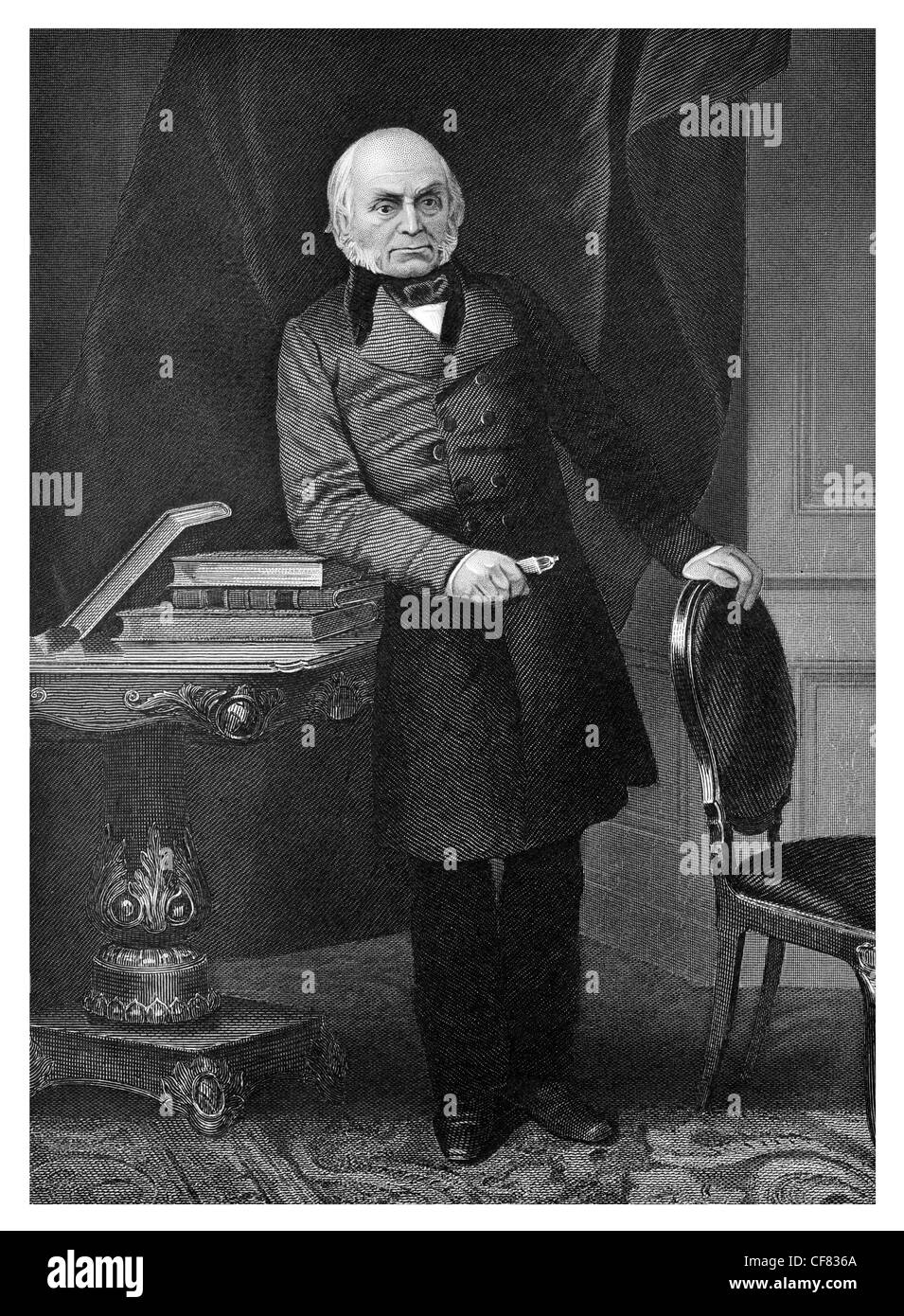 John Quincy Adams (1767-1848) American diplomat 6 Sixth President  United States of America 1825-1829. democratic republican Stock Photo