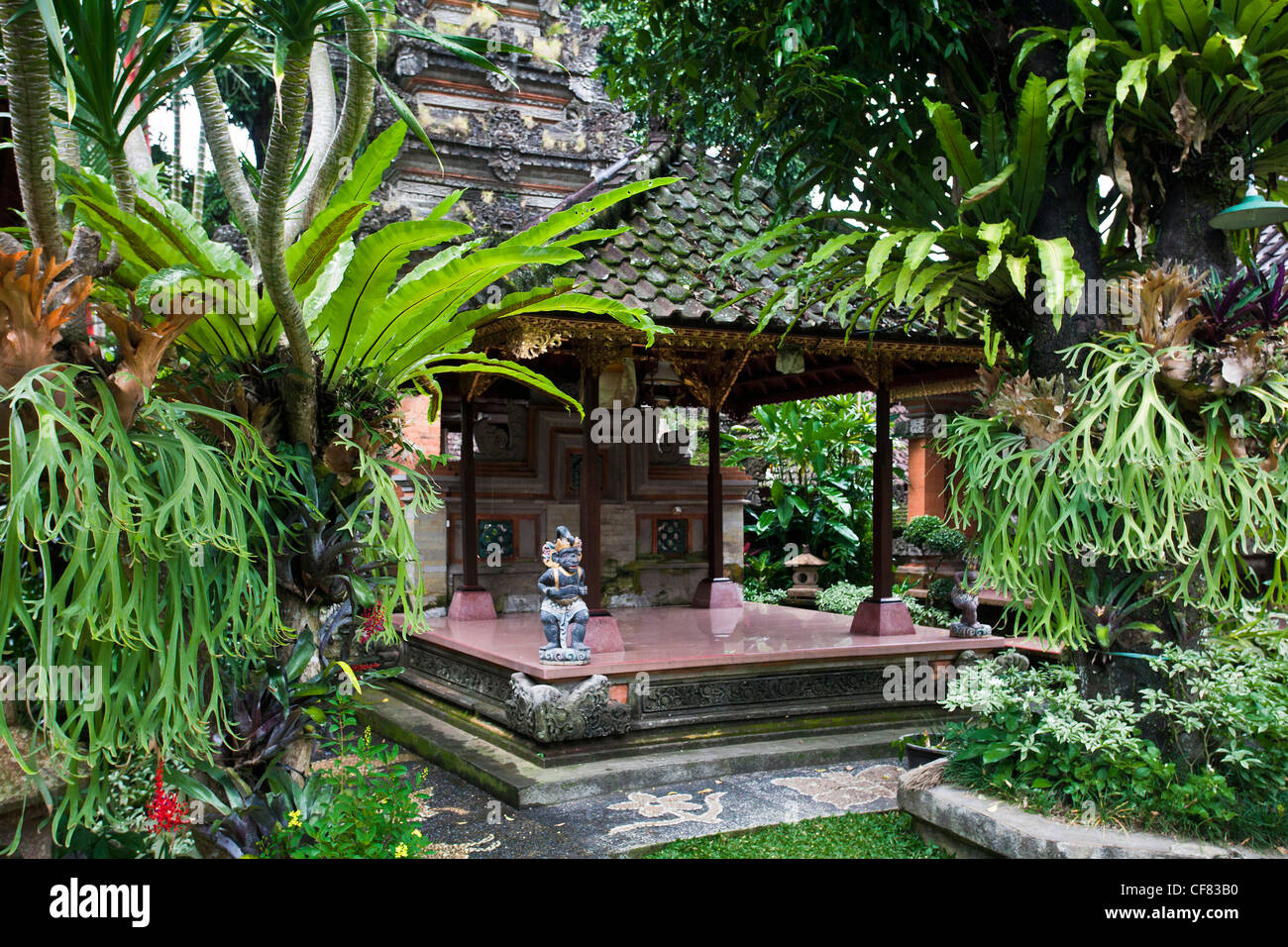 Indonesia, Asia, Bali Island, Ubud, Balinese garden, garden, colours, rain,  green, tropical, traditional Stock Photo - Alamy