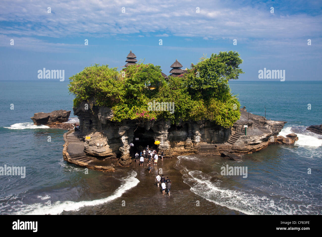 Indonesia, Asia, Bali  Island, Tanah Lot Sea, Temple, tourism, island, temple, exotic, tide, famous Stock Photo