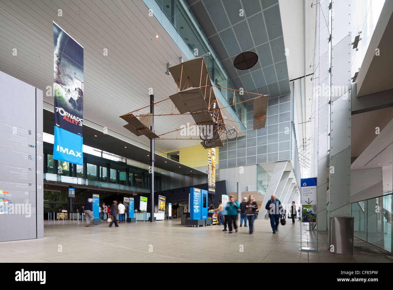 main lobby of Melbourne Museum, Carlton Gardens, Melbourne, Australia Stock Photo