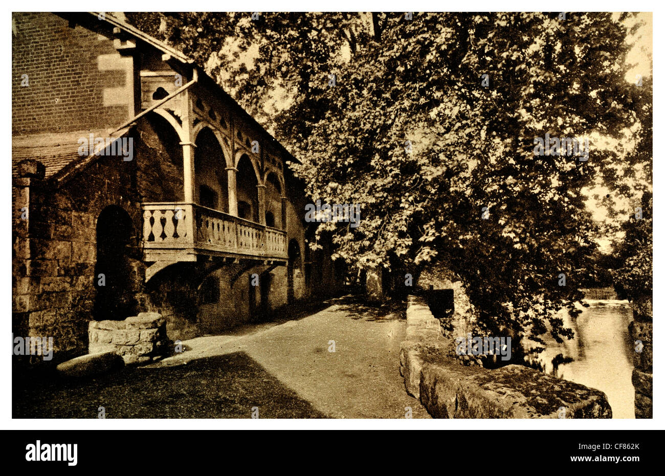 Guy's Cliffe Mill Saxon Mill Warwickshire England restaurant bar River Avon waterwheel Europe UK recreation tourism tourist Stock Photo