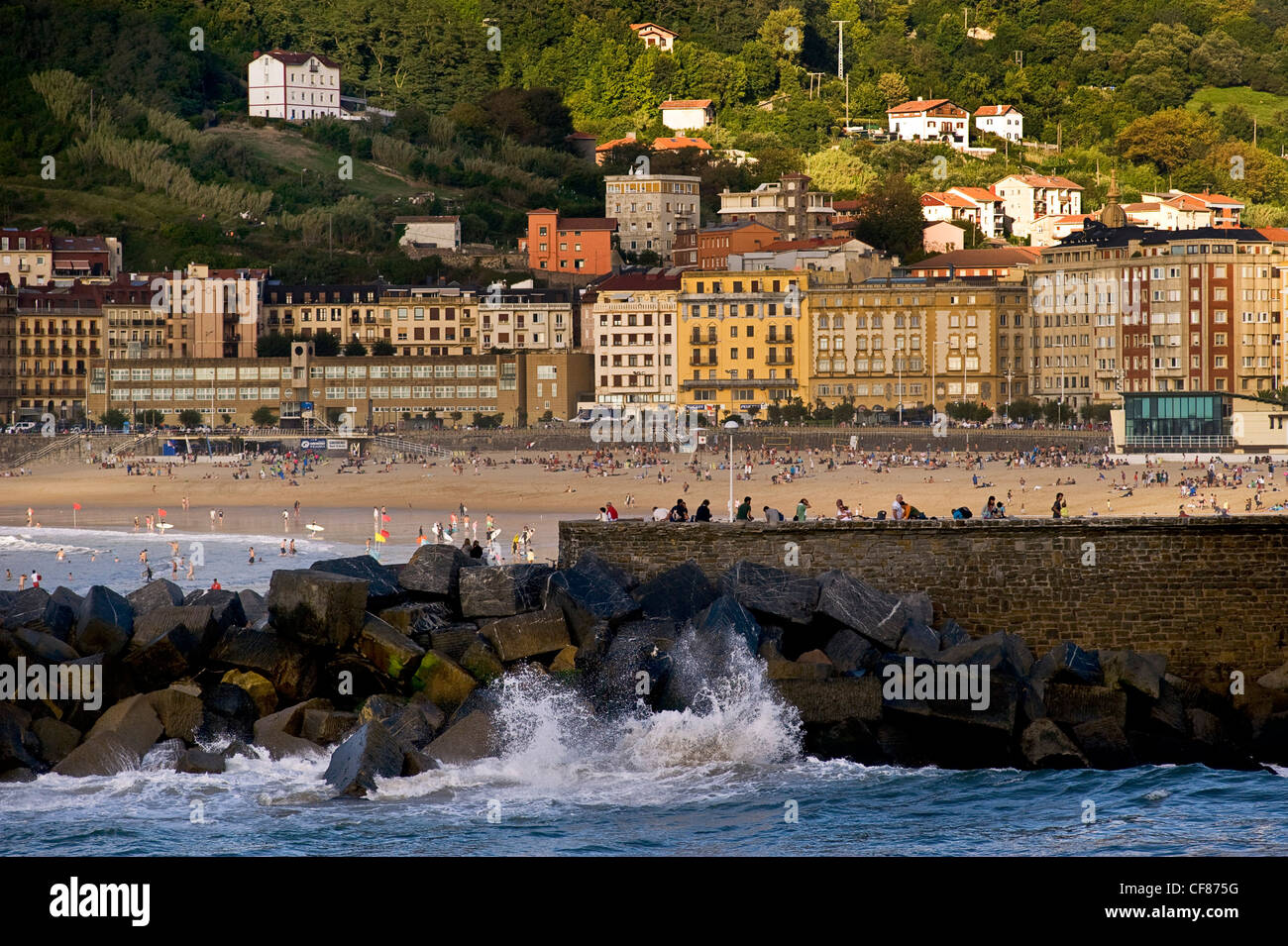 the beach in san sebastian, basque country, spain Stock Photo - Alamy