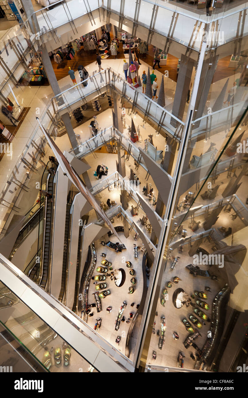 interior of Myer Melbourne flagship store in the Bourke Street Mall