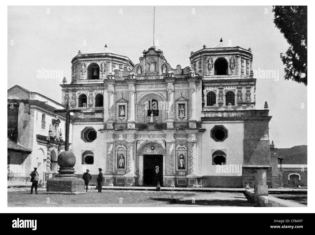 1926 Earthquake spared La Merced Antigua Guatemala, Stock Photo