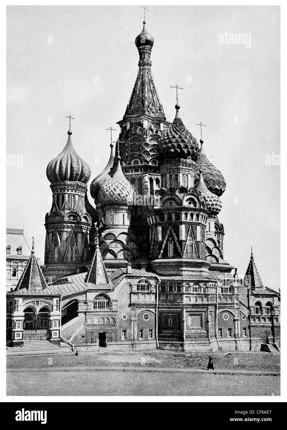 1926 St Basil Cathedral Moscow Red Square Stock Photo