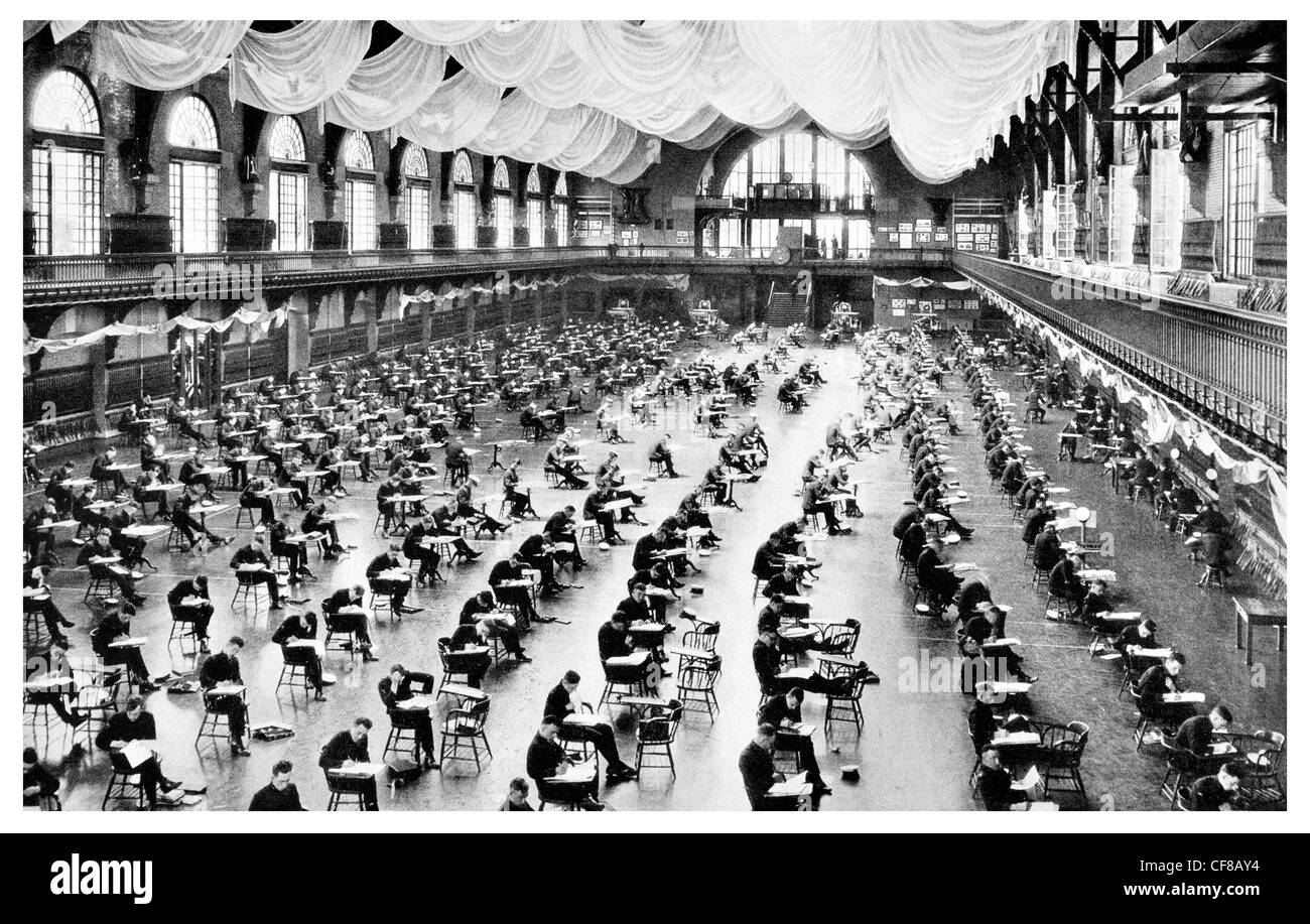 1927 Ordnance Exam US Naval Base Academy Annapolis Dahlgren Hall Annapolis, Maryland, USA. Stock Photo