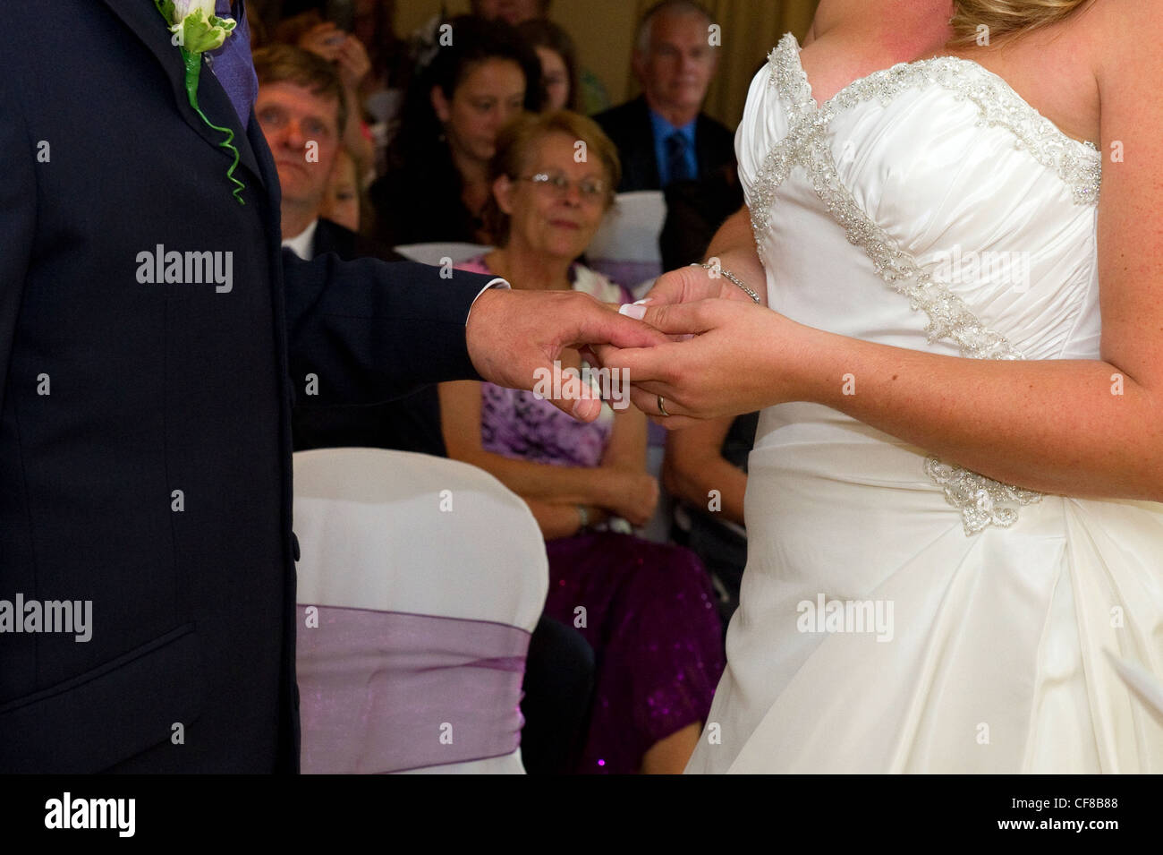 bride and groom during wedding ceremony kissing Stock Photo - Alamy