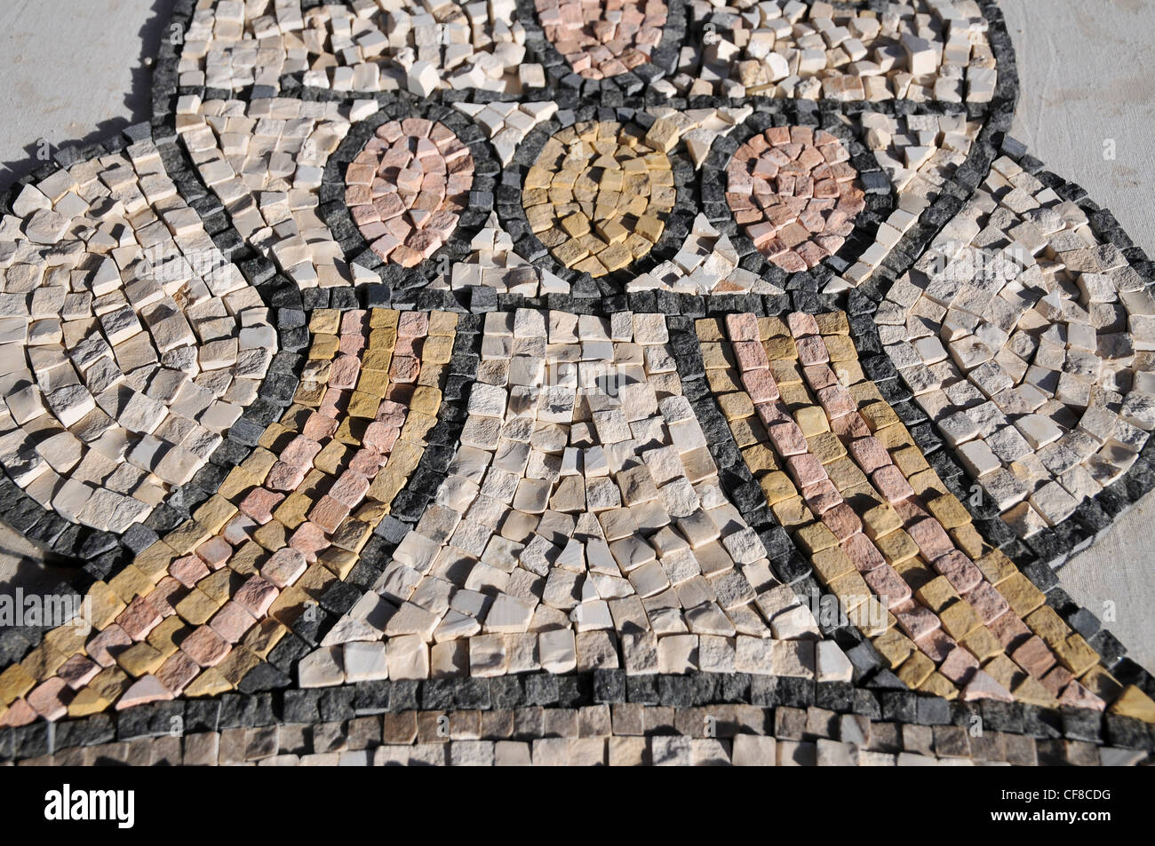 Israel, West Bank, The Good Samaritan Museum houses a collection of mosaics from the Holyland Stock Photo