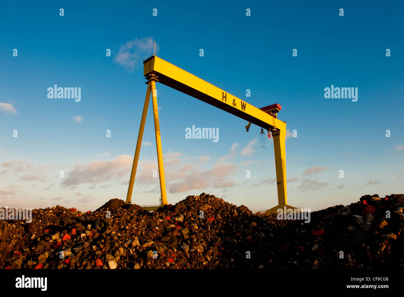 Harland & Wolff Crane H & W Stock Photo