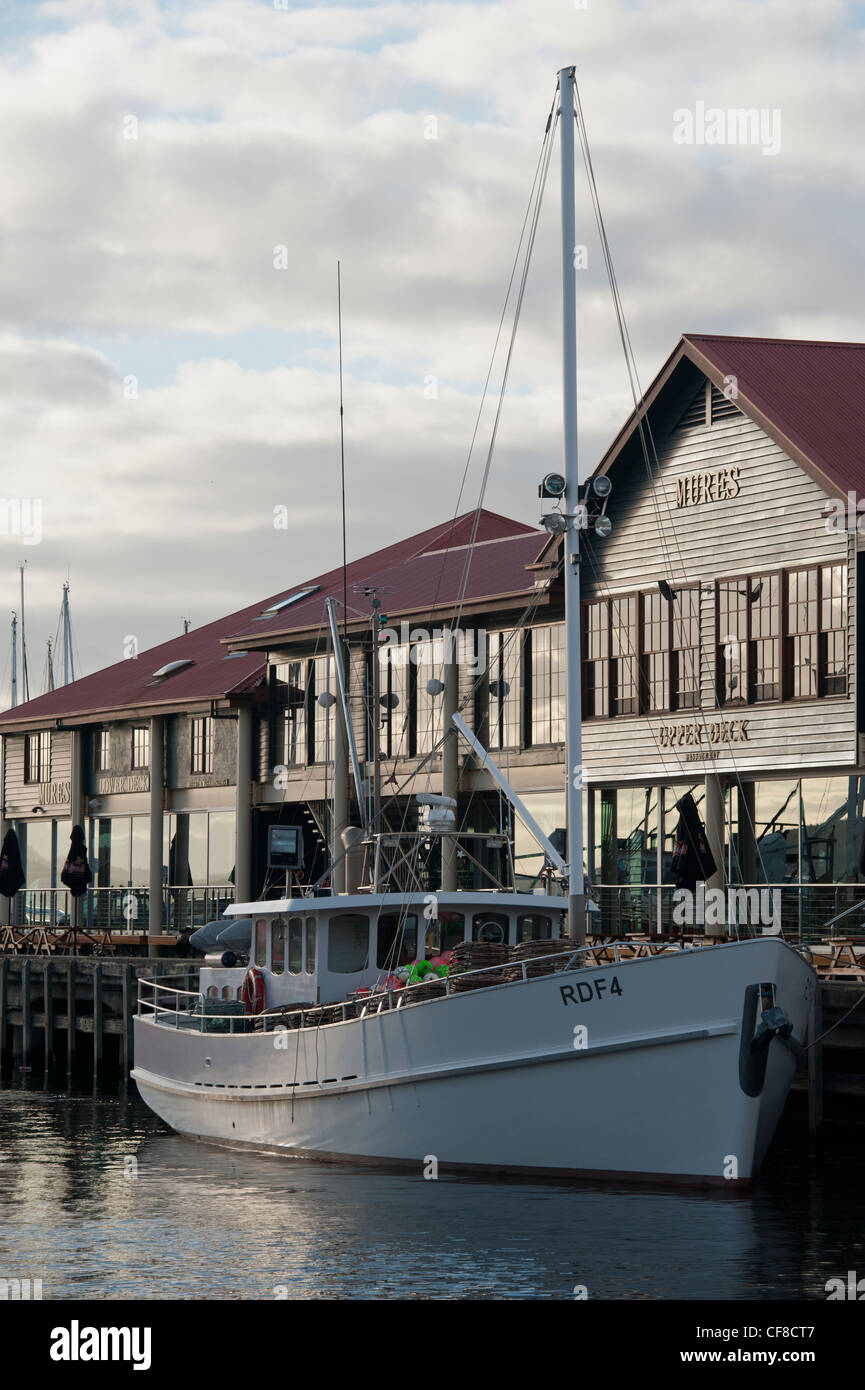 Fishing Boat at Victoria Dock and Mures Seafood Restaurant, Hobart, Tasmania Stock Photo Alamy
