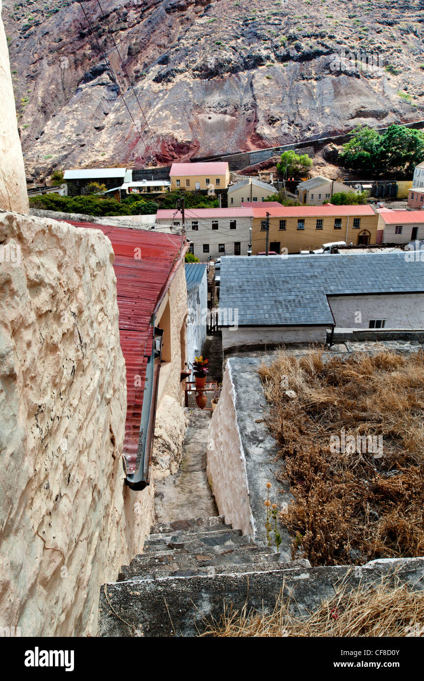 Jamestown St Helena island in the South Atlantic Ocean view of old town cottages Stock Photo Alamy
